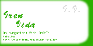 iren vida business card